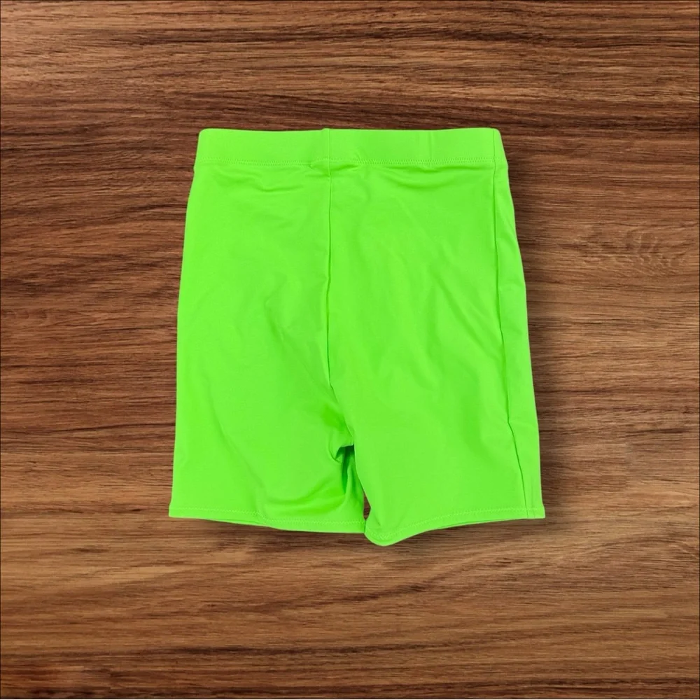 NWT Skims Recycled Swim Short Mid Waist Neon‎ Green XXS